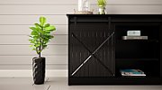 Chest of drawers 160x80x35 GRANERO black/black gloss