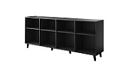 FARO chest of drawers 200x42x82 matte black + oak craft