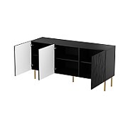 JUNGLE chest 152x40.5x74.5 matte black + golden legs
