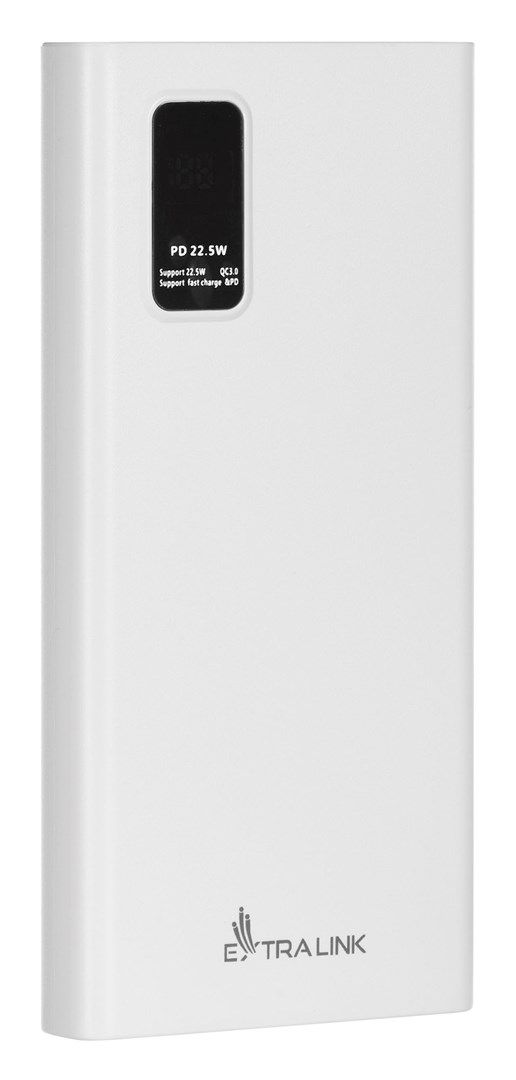Extralink EPB-067W 10000mAh White | Power Bank | Power bank  Fast Charging  USB-C