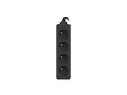 LANBERG POWER STRIP 1M BLACK  4X 230V PL  UPS