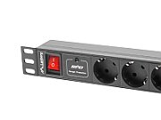 LANBERG PDU RACK POWER STRIP (1U 10A 7X SHUKO 2M)