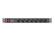 LANBERG PDU RACK POWER STRIP (1U 10A 7X SHUKO 2M)
