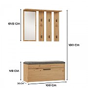 PARMA closet 100x35x180 cm  artisan oak