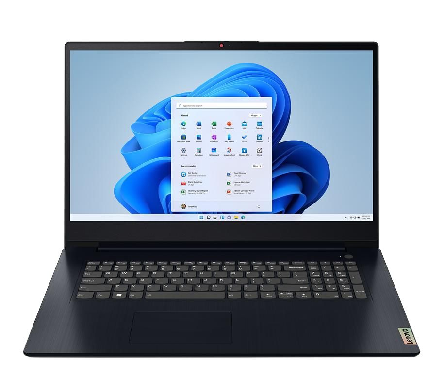 Laptop Lenovo IdeaPad 3 17IAU7, 17.3 inch 1920 x 1080, Intel Core i5-1235U (10 C / 12 T, 4.4 GHz, 12 MB cache, 15 W), 8 GB DDR4, 512 GB SSD, Intel Iris Xe Graphics, Windows 11 Home