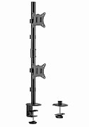 Gembird MA-D2-02 Adjustable 2-display vertical desk mount  17”-32”  9kg