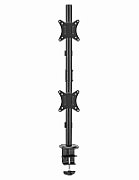 Gembird MA-D2-02 Adjustable 2-display vertical desk mount  17”-32”  9kg