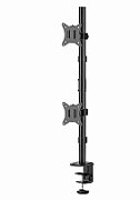 Gembird MA-D2-02 Adjustable 2-display vertical desk mount  17”-32”  9kg