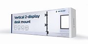 Gembird MA-D2-02 Adjustable 2-display vertical desk mount  17”-32”  9kg
