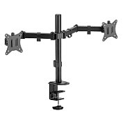 Maclean desk mount for 2 monitors  VESA 75x75 and 100x100  17-32   2x 9kg  MC-754N