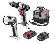 Graphite cordless tool set drill/driver  flashlight  bag  Energy+ 18V battery and charger