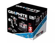 Graphite cordless tool set drill/driver  flashlight  bag  Energy+ 18V battery and charger