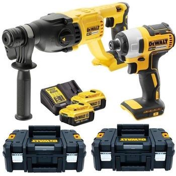 18V set: hammer-drill+corner DCH133&DCF787+2x4AH Lad