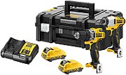 DEWALT ZESTAW COMBO 12V DCK2110L2T (DCD701+DCF801) 2x3 0Ah TSTAK II DCK2110L2T