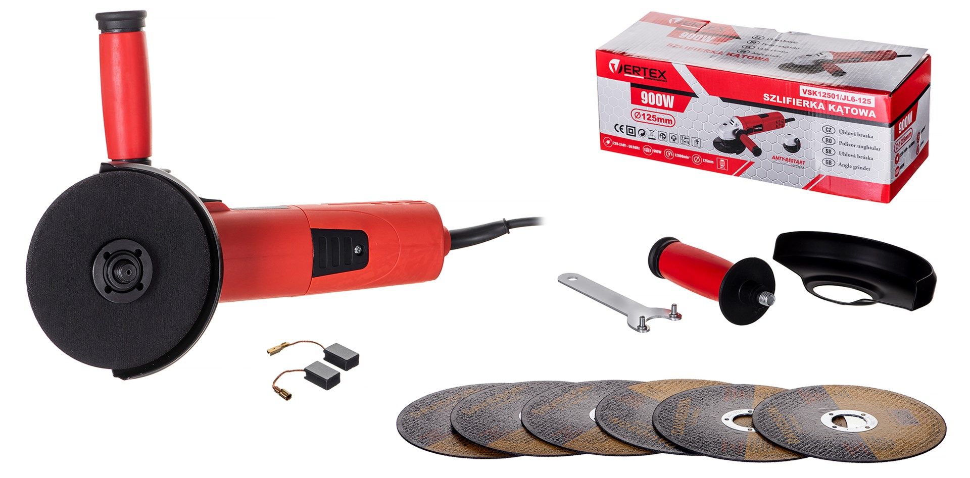 VERTEX ANGLE GRINDER 125mm 900W