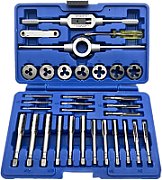 Dies and taps M3-M12  set of 32 HSS in a case