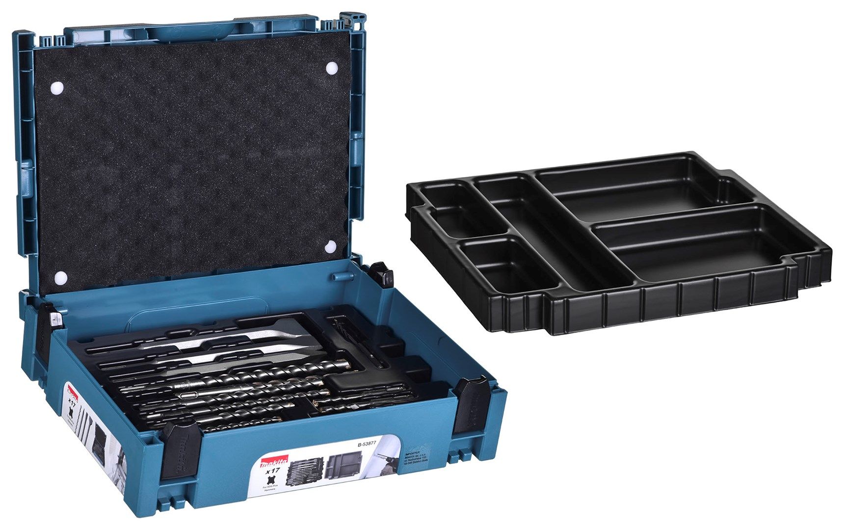 MAKITA SDS DRILL BIT SET + CHISINGS 17 PCS IN MAKPAC CASE