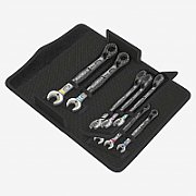 Ratchet combination wrenches with switch  set of 12  8 - 19 mm  soft case