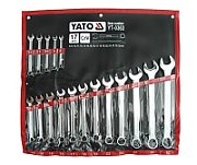 YATO SATIN COMBINATION SPANNERS 17 pcs. 8-32mm CASE 0363