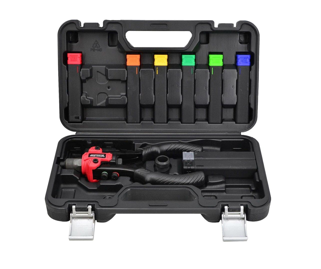 AWTOOLS 3-IN-1 LEVER RIVETER M3-M10 CASE BLACK LINE