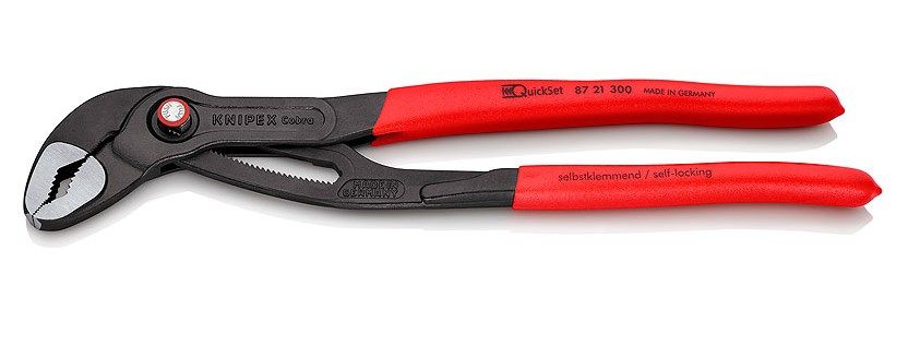 KNIPEX WATER PUMP PLIERS 300mm COBRA QUICK SET