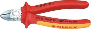 KNIPEX INSULATED SIDE PLIERS160mm