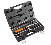 Neo Tools 1/4  bi-directional torque wrench  5-25NM  set of 21 pcs.