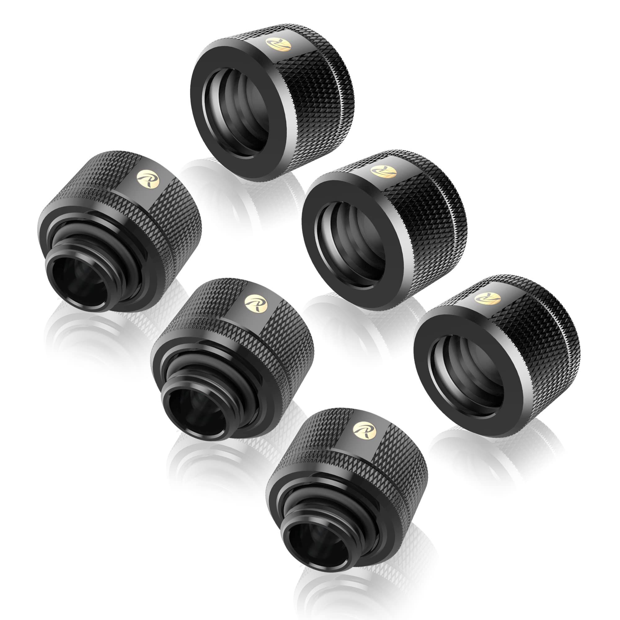 Raijintek Pelias D141806  14mm - Pack of 6  Black