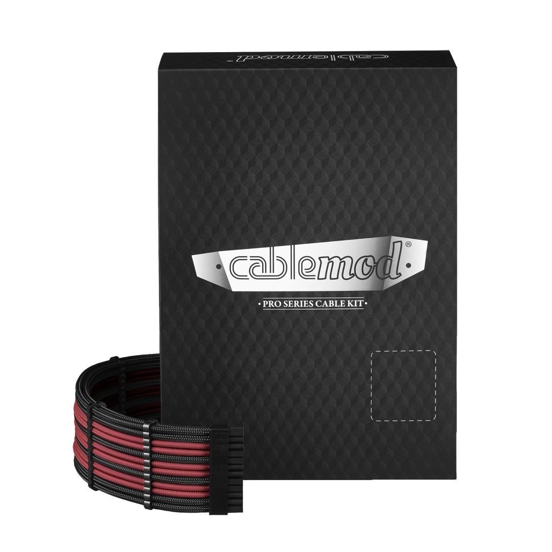 CableMod C-Series PRO ModMesh Cable Kit for Corsair AXi/HXi/RM (Yellow Label) - black/blood red