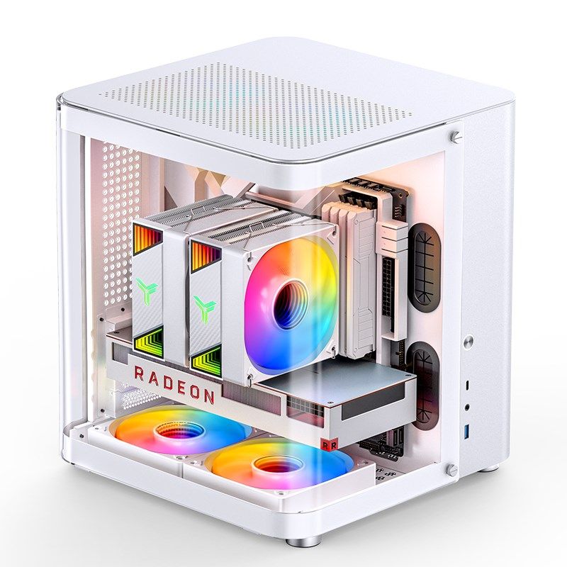 Jonsbo TK-1 2.0 Micro-ATX Case  Tempered Glass - white