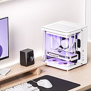 Jonsbo TK-1 2.0 Micro-ATX Case  Tempered Glass - white