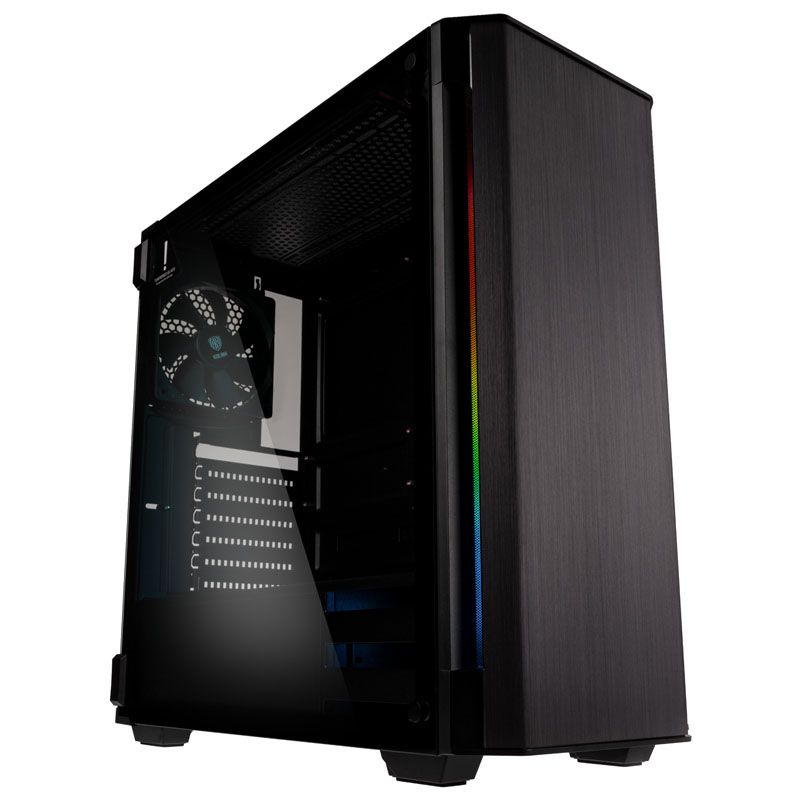 Kolink Refine RGB Mid Tower  Tempered Glass - black