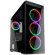 Kolink Horizon RGB Mid Tower  Tempered Glass - Black