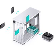 Jonsbo D41 MESH Screen ATX Case  Tempered Glass - white