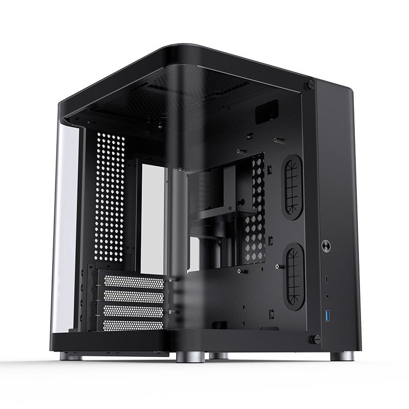 Jonsbo TK-1 2.0 Micro-ATX Case  Tempered Glass - black