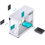 Jonsbo D31 Micro-ATX Case  Tempered Glass - white