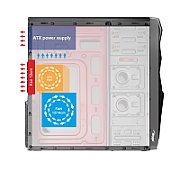 Akyga ' ak995bk PC ATX Nero Midi Tower Black