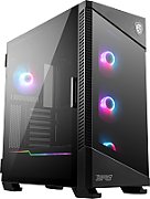 MSI MPG VELOX 100R Mid Tower Gaming Computer Case 'Black  4x 120mm ARGB Fans  1-6 ARGB Hub  ARGB light strip  USB Type-C  Tempered Glass  Center  E-ATX  ATX  mATX  mini-ITX'