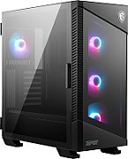 MSI MPG VELOX 100R Mid Tower Gaming Computer Case 'Black  4x 120mm ARGB Fans  1-6 ARGB Hub  ARGB light strip  USB Type-C  Tempered Glass  Center  E-ATX  ATX  mATX  mini-ITX'