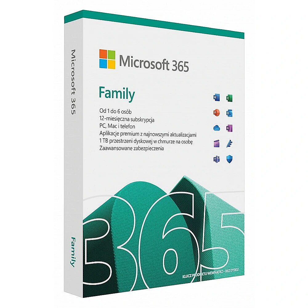 Microsoft 365 Family 1 x license Subscription Polish 1 year(s)