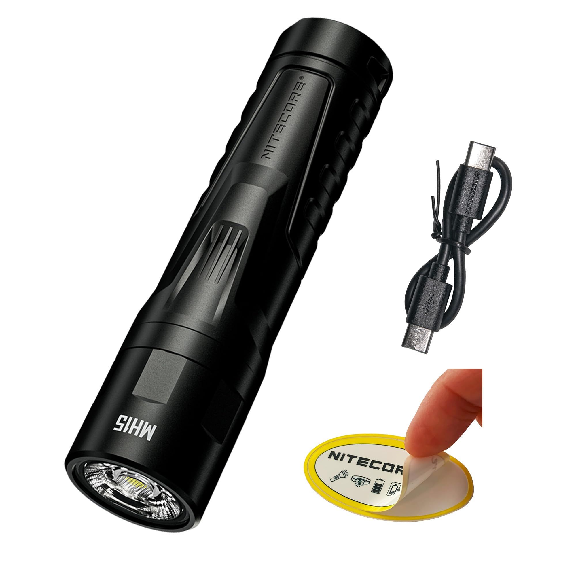 USB C 2000 lm CHN LED Rechargeable Flashlight