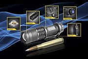 LED handheld flashlight everActive FL-180  Bullet  with CREE XP-E2 LED