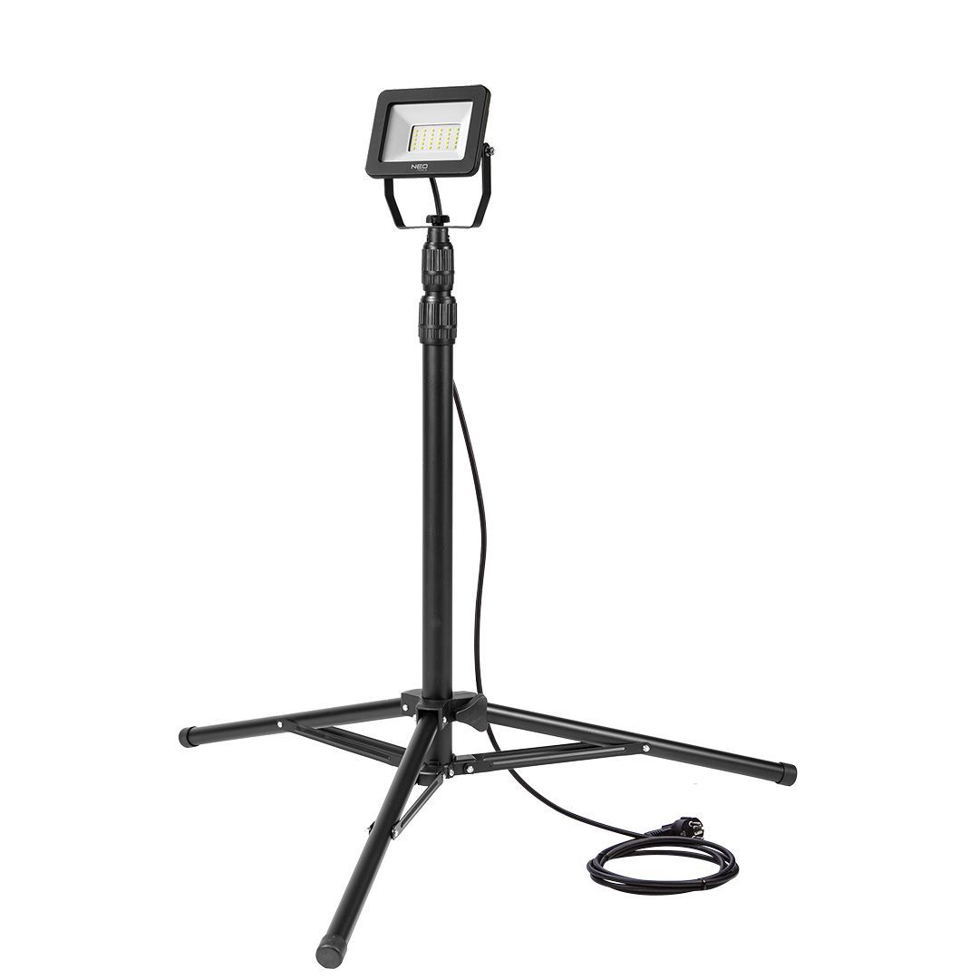 Single Spotlight 30W SMD LED 2550lm 230V on tripod 1.8m