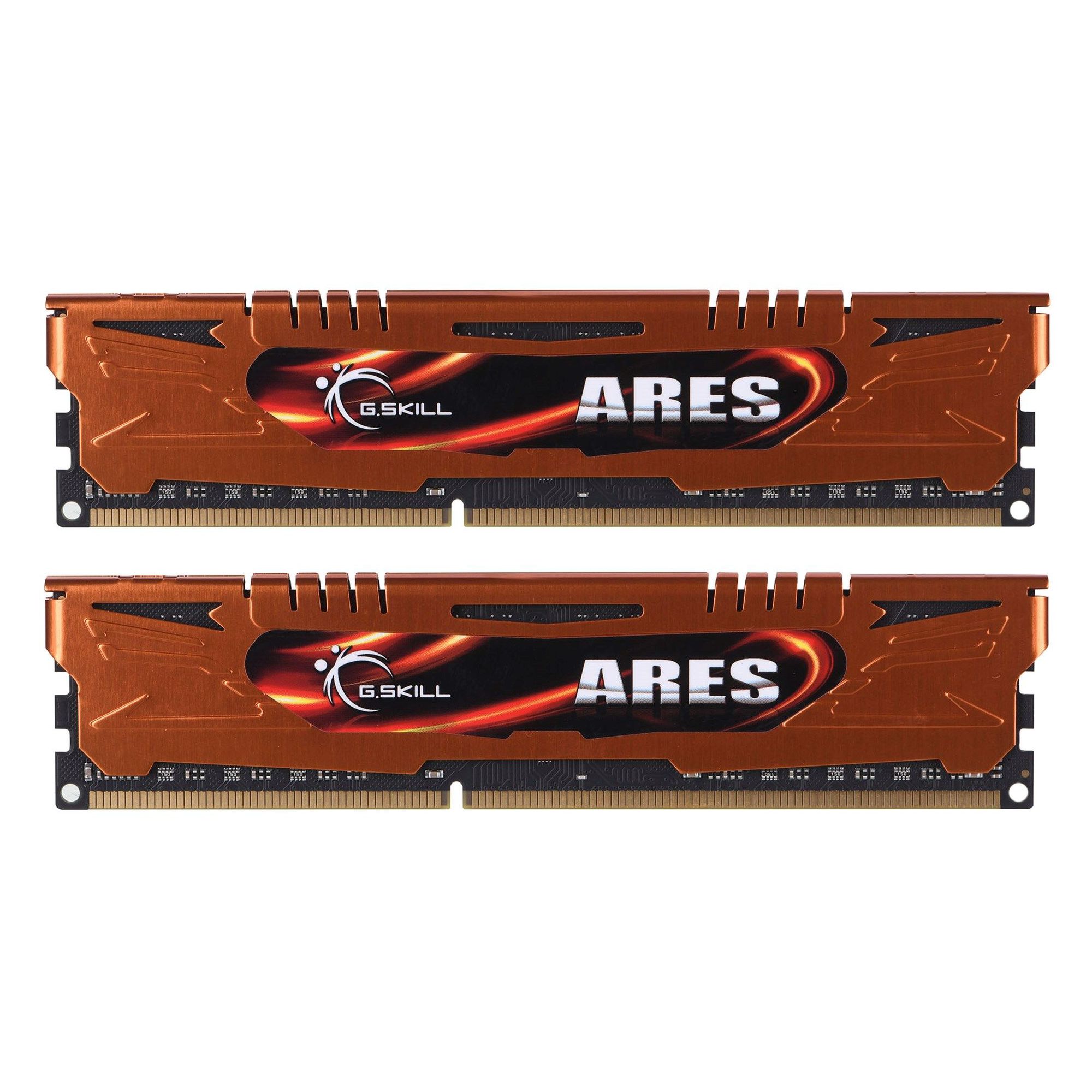 Memorie G.Skill Ares 16 GB DDR3 1600 MHz CL10, kit 2 x 8 GB, XMP, Auriu-negru