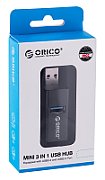 ORICO MINI HUB USB-A  3x USB-A (2x2.0  1x3.1)  MINI-U32L-BK-BP