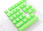 Ducky Rubber Keycap Set  31 Keys  Double-Shot  Rubberized  for Backlight - green