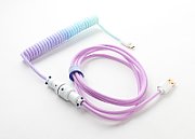 Ducky Premicord Azure Coiled Cable  USB Type-C to Type-A - 1.8m