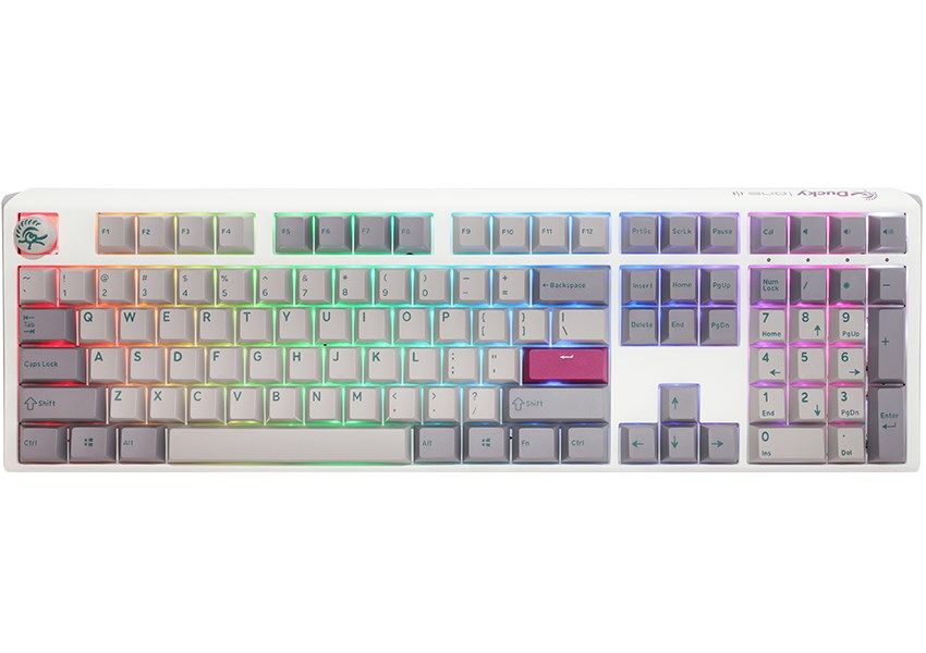Ducky One 3 Mist Grey Gaming Keyboard  RGB LED - MX-Blue (US)