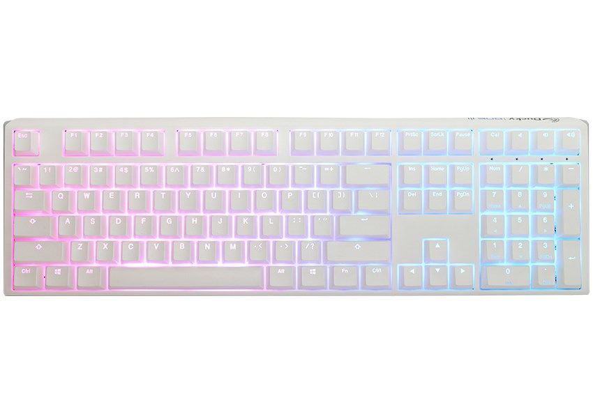 Ducky One 3 Aura White Gaming Keyboard  RGB LED - MX-Silent-Red
