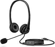 HP Stereo USB Headset G2 Wired Head-band Office/Call center Black